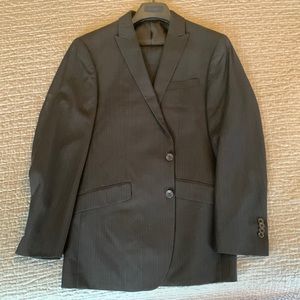 Flat front pant suit